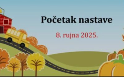 OBAVIJEST O POČETKU NOVE NASTAVNE GODINE