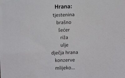 PRIKUPLJANJE NAMIRNICA I HIGIJENSKIH POTREPŠTINA ZA SOCIJALNU TRGOVINU